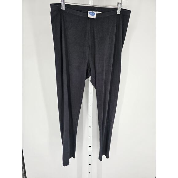 DG2 by Diane Gilman Womens Sz XL Pull On Faux Leather Leggings Black - Picture 1 of 4